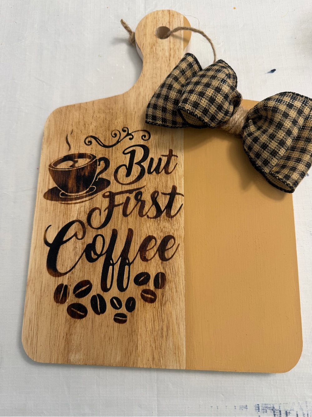 But First Coffee Wooden Decorative Cutting Board